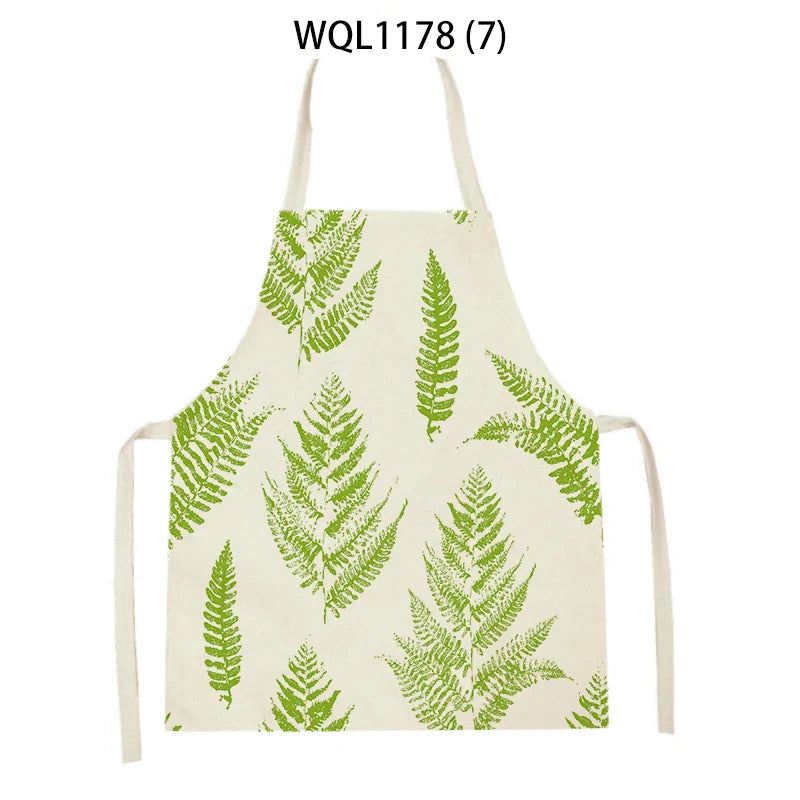 Tropical Jungle Print Kitchen Apron, Axyaa Plant Leaves Chef Bib for Kids Men Women