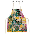 Axyaa Tropical Floral Kitchen Apron for Cooking, Baking, Cleaning - 47x38cm