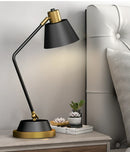 Axyaa Black Metal LED Table Lamp - Nordic Design, Reading Room Decor