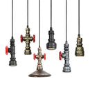 Axyaa Iron Water Pipe Pendant Lights: Retro Industrial Steam Punk Ceiling Hanging Lamp