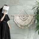 Axyaa Floral Boho Woven Tapestry Wall Hanging for Modern Living Room Bedroom