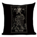 Axyaa Mexico Skull Decor Pillow Cover - Black Tarot Horror Ghost Home Decor