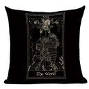 Axyaa Mexico Skull Decor Pillow Cover - Black Tarot Horror Ghost Home Decor