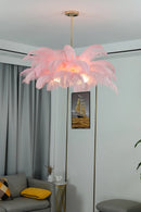 Axyaa Nordic Luxury LED Ostrich Feather Pendant Light