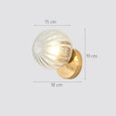 Axyaa Glass Ball Wall Lamp Black Copper Luxury Nordic Minimalist Design