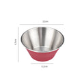 Axyaa Stainless Steel Sauce Dishes Set of 2 - Home Kitchen Tableware Seasoning Plates