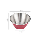 Axyaa Stainless Steel Sauce Dishes Set of 2 - Home Kitchen Tableware Seasoning Plates