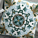 Axyaa Ethnic Style Embroidery Canvas Pillow Cover 45x45cm Square for Sofa Bed