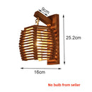 Axyaa Bamboo Wall Lamp: Vintage Chinese Style E27 Wall Sconce Light for Home and Hospitality