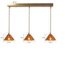 Axyaa Japanese Style Vintage Glass Copper Pendant Lights