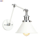 Axyaa Loft Industrial Swing Arm Wall Lamp with Vintage Edison Bulb