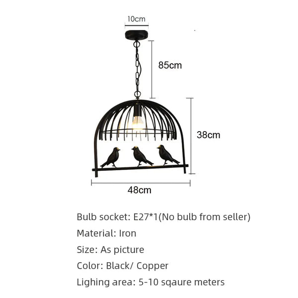 Axyaa Nordic Bird Lights Pendant Lamp for Bedroom Dining Room Chandelier