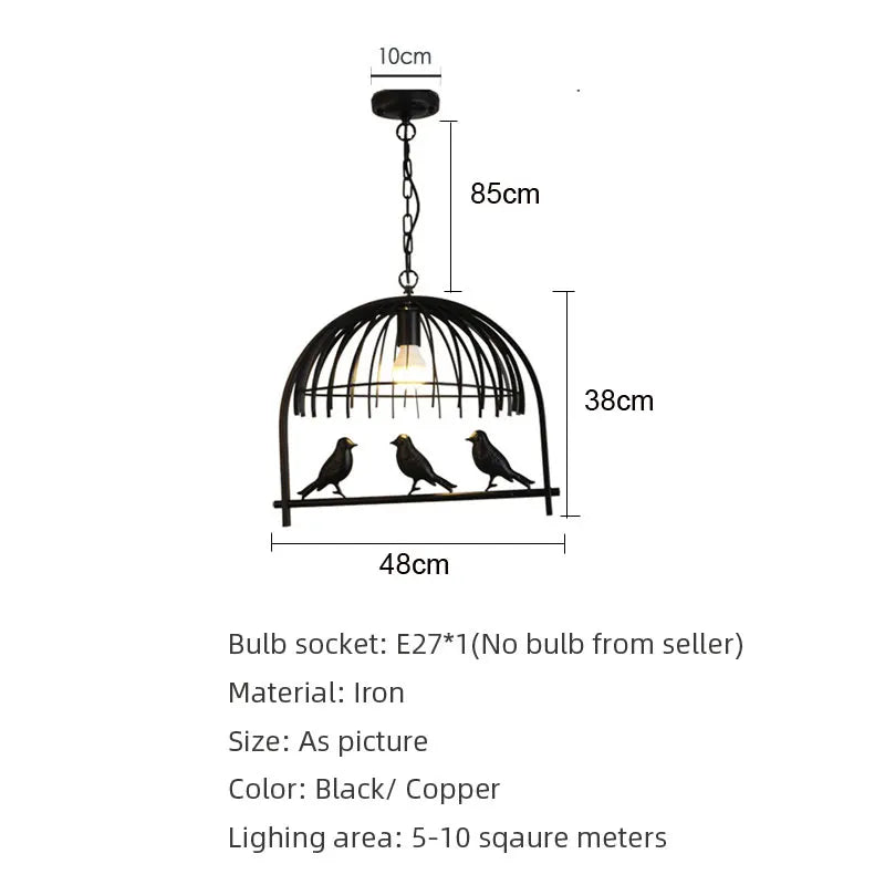 Axyaa Nordic Bird Lights Pendant Lamp for Bedroom Dining Room Chandelier