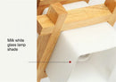 Axyaa Wooden Glass Ceiling Light with E27 LED for Hallways and Balcony