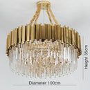 Axyaa Crystal LED Pendant Chandelier: Elegant Glass Living Room Lighting