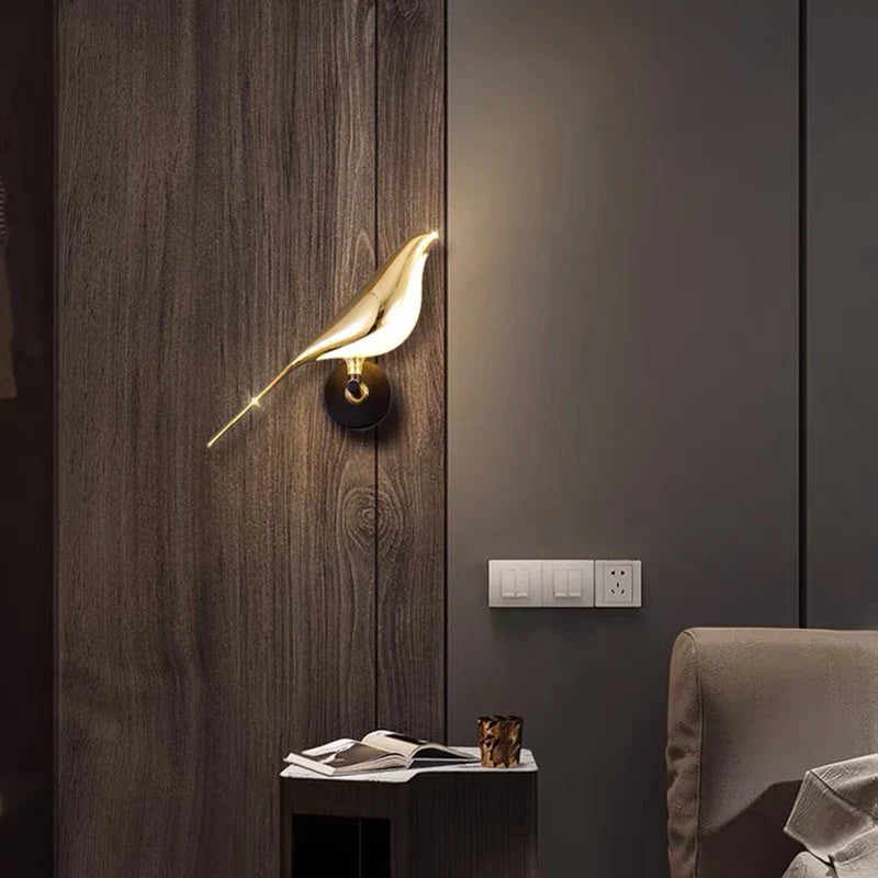 Axya Gold Plated Bird Design LED Wall Sconce for Home Decor