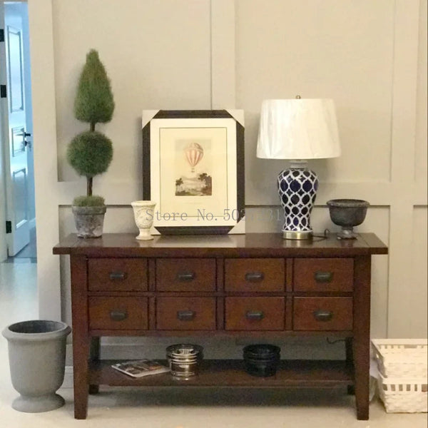 Axyaa Blue Ceramic Desk Lamp: Hand-painted Retro Bedside Light Home Decor