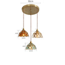 Axyaa Glass Copper LED Pendant Lamp Japanese Vintage Style for Bedroom Bar Cafe