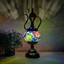 Axyaa Hand-inlaid Glass Mosaic Table Lamp - Moroccan Style Decor for Bedroom & Living Room
