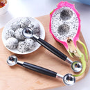 Axyaa Dual-Head Fruit Carving Knife & Ice Cream Scoop Stainless Steel Spoon
