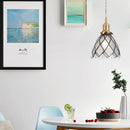 Axyaa Copper LED Glass Pendant Lamp Nordic Modern Style Dining Bedroom Light