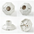Axyaa Vintage Creamic E27 Bulb Holder Socket 110-220V Base Lamp Fitting