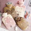 Axyaa Kawaii Bear Hot Water Bottle Plush PVC Cute Hand Foot Warmer