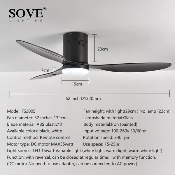 Axya Industrial Village Ceiling Fan with Remote Control - DC Motor, LED Option