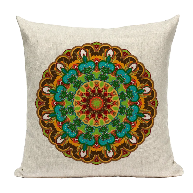 Bohemian Linen Cushion Cover 45x45 for Sofa - Axyaa Brand Home Decor
