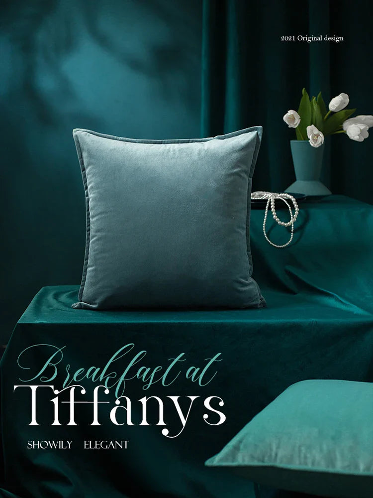 Velvet Cushion Cover 30x50cm for Sofa Décor by Axyaa
