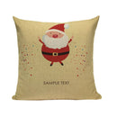 Christmas Santa Deer Pattern Cushion Cover for Festive Home Decor - Axyaa