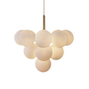 Axyaa Nordic Glass Ball Pendant Lights: Modern LED Ceiling Decor.