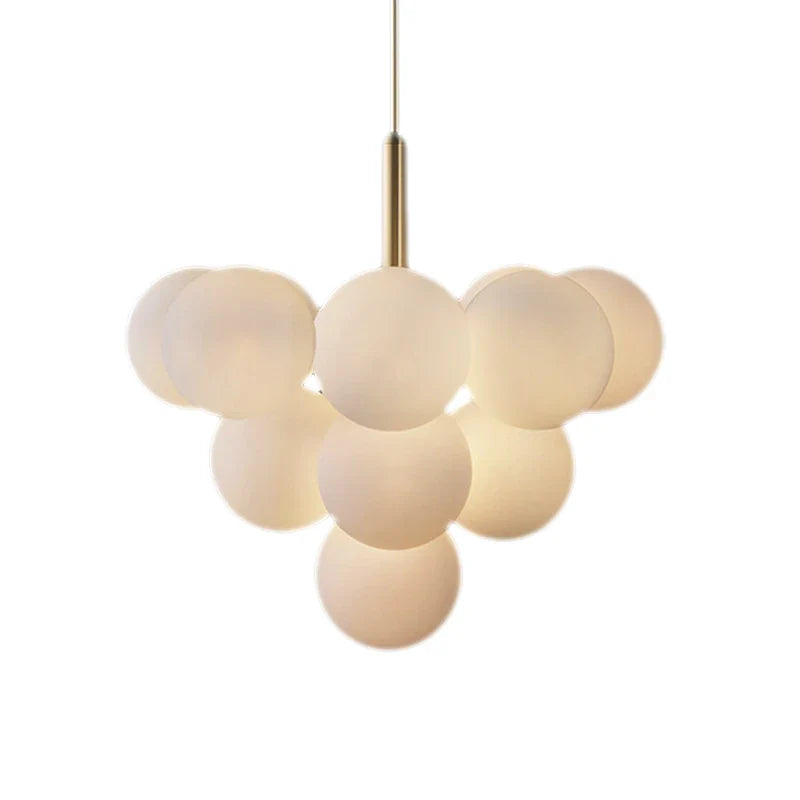 Axyaa Nordic Glass Ball Pendant Lights: Modern LED Ceiling Decor.