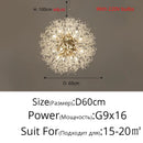 Axyaa Nordic Crystal Ball Ceiling Chandelier 3-Color Living Bedroom Lamp