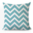 Axyaa Blue Geometric Cotton Linen Pillow Cover for Luxury Home Decor