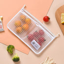Axyaa Mesh Refrigerator Storage Bag: Double Compartment Hanging Kitchen Organizer