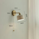 Axyaa Copper LED Wall Light Pull Chain Switch Bathroom Mirror Stair Sconce