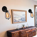 Axyaa Industrial Metal Wheel Wall Sconce - Vintage Loft Bedside Light