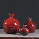 Axyaa Red Pomegranate Flower Vase: Modern Home Decor Ornament