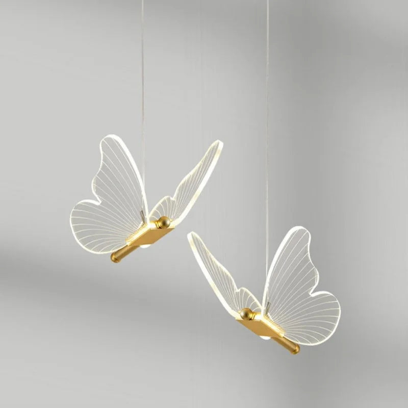 Axyaa Nordic Butterfly Acrylic LED Pendant Light - Modern Luxury Home Decor