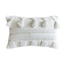 Axyaa Ivory Cushion Cover - Boho Style Tuft Tassels - Home Decor - Neutral Bedroom