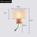 Axyaa Wood LED Wall Lamp Nordic Bedroom Reading Light