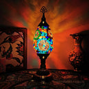 Axyaa Mosaic Glass Table Lamp: Vintage Art Deco Handcrafted Romantic Bed Light