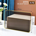 Axyaa Transparent Plastic Tray: Large Rectangle Pallet for Tea, Drink, Grocery Storage.