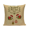 Christmas Santa Deer Pattern Cushion Cover for Festive Home Decor - Axyaa