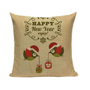 Christmas Santa Deer Pattern Cushion Cover for Festive Home Decor - Axyaa