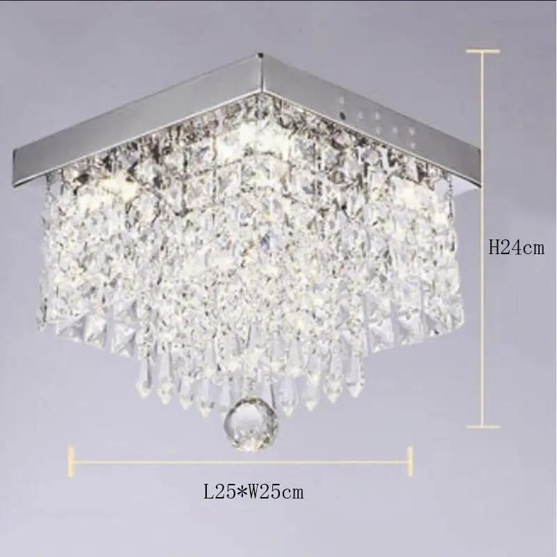 Axyaa Mini Crystal Ball Chandelier for Dining Kitchen Bar Hallway LED Luster