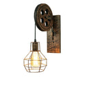 Axyaa Vintage Iron Wall Light: Flexible Industrial Loft Sconce