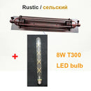 Axyaa Vintage Industrial Wall Lamp 8W LED Sconce for Bedroom Cafe Restaurant