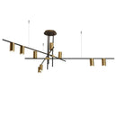 Axyaa Gold Chandelier: Nordic Luxury Minimalist Pendant Lamp for Living Room & Dining Room